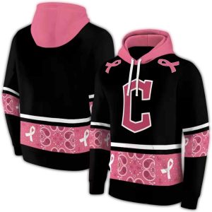 Cleveland Guardians Awareness Ribbon All-Over Print Hoodie For Fans