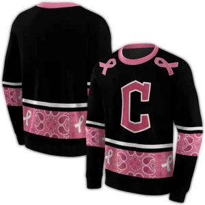 Cleveland Guardians Awareness Ribbon All-Over Print Hoodie For Fans