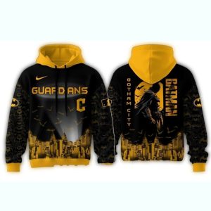 Cleveland Guardians Batman All-Over Print Game Night Hoodie For Fans