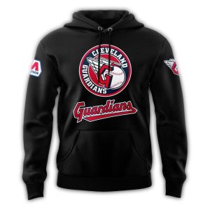 Cleveland Guardians Black All-Over Print Hoodie For Fans And Supporters
