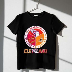 Cleveland Guardians Cavaliers Browns Logo Circle Graphic T-Shirt