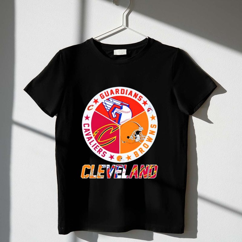Cleveland Guardians Cavaliers Browns Logo Circle T Shirt t shirt 1 1