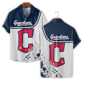 Cleveland Guardians Classic Hawaiian Shirt With Vibrant Splash Design