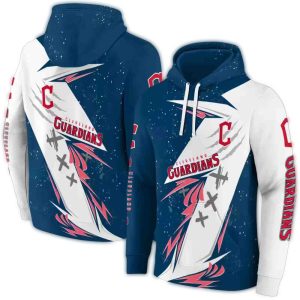 Cleveland Guardians All-Over Print Dynamic Slash Hoodie For Fans