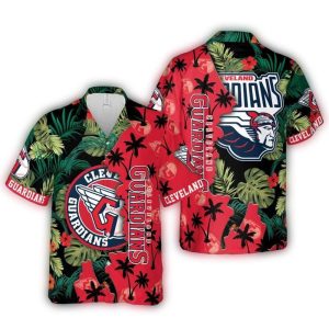 Cleveland Guardians Floral Tribal Hawaiian Shirt For Baseball Fans