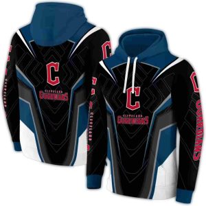 Cleveland Guardians Futuristic Pattern All-Over Print Hoodie For Fans