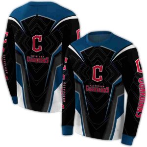 Cleveland Guardians Futuristic Pattern All-Over Print Sweatshirt