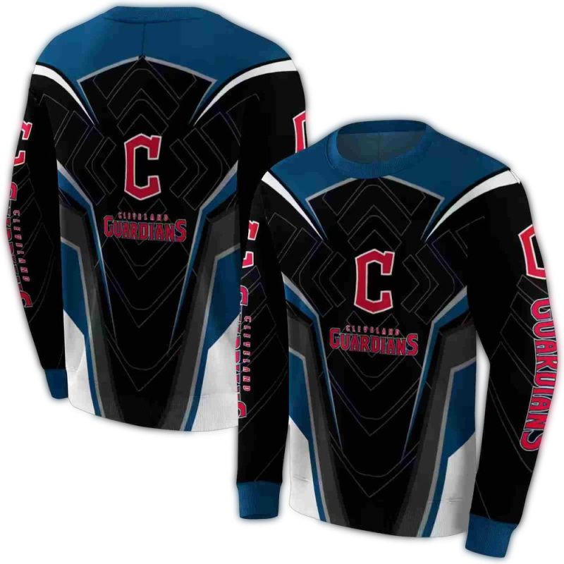Cleveland Guardians Futuristic Pattern Uniform AOP Sweatshirt 1