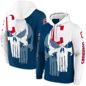 Cleveland Guardians Punisher Graphic All-Over Print Hoodie For Fans