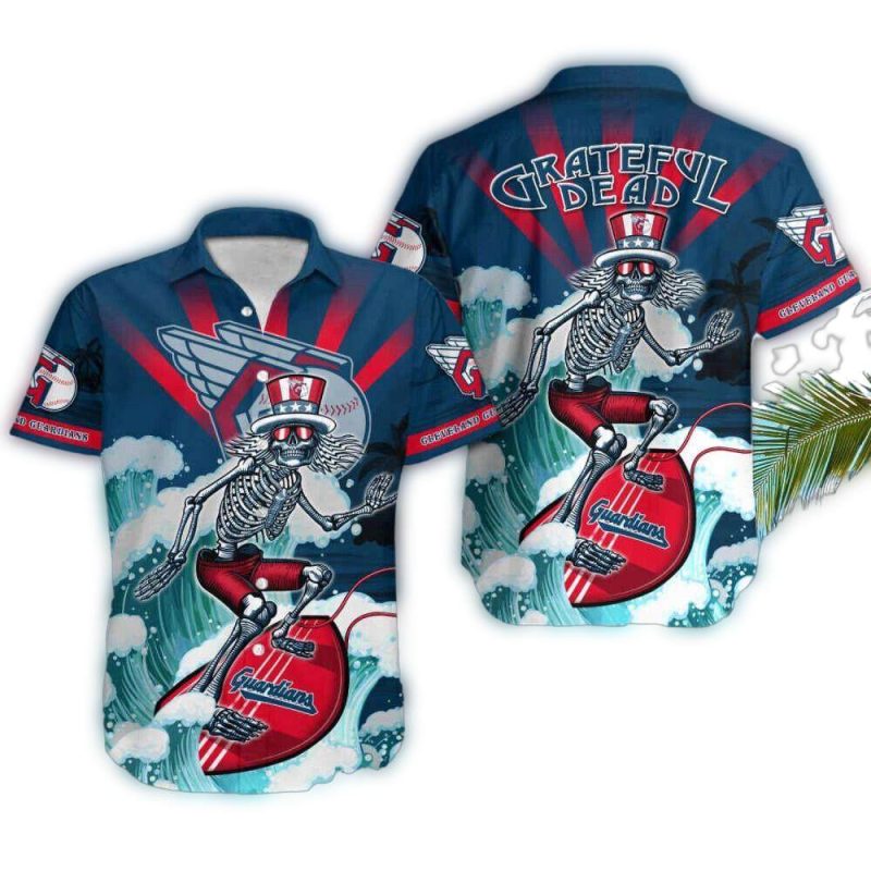 Cleveland Guardians Grateful Dead Hawaiian Shirt 1