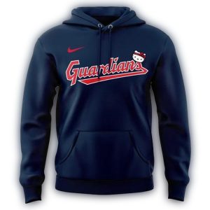 Cleveland Guardians Hello Kitty All-Over Print Hoodie For Fans
