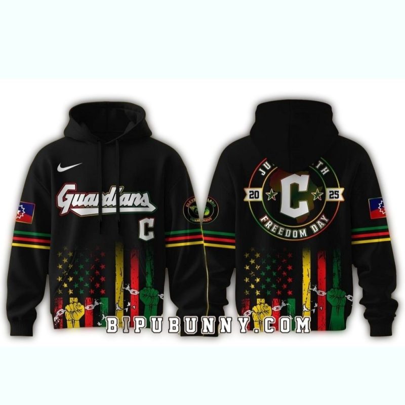 Cleveland Guardians Juneteenth Freedom Day AOP Hoodie 1
