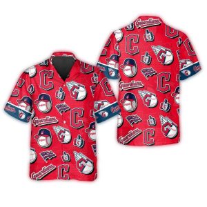Cleveland Guardians Logo Pattern Hawaiian Shirt For Fans And Enthusiasts