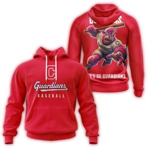 Cleveland Guardians Mascot All-Over Print Baseball Hoodie For Fans