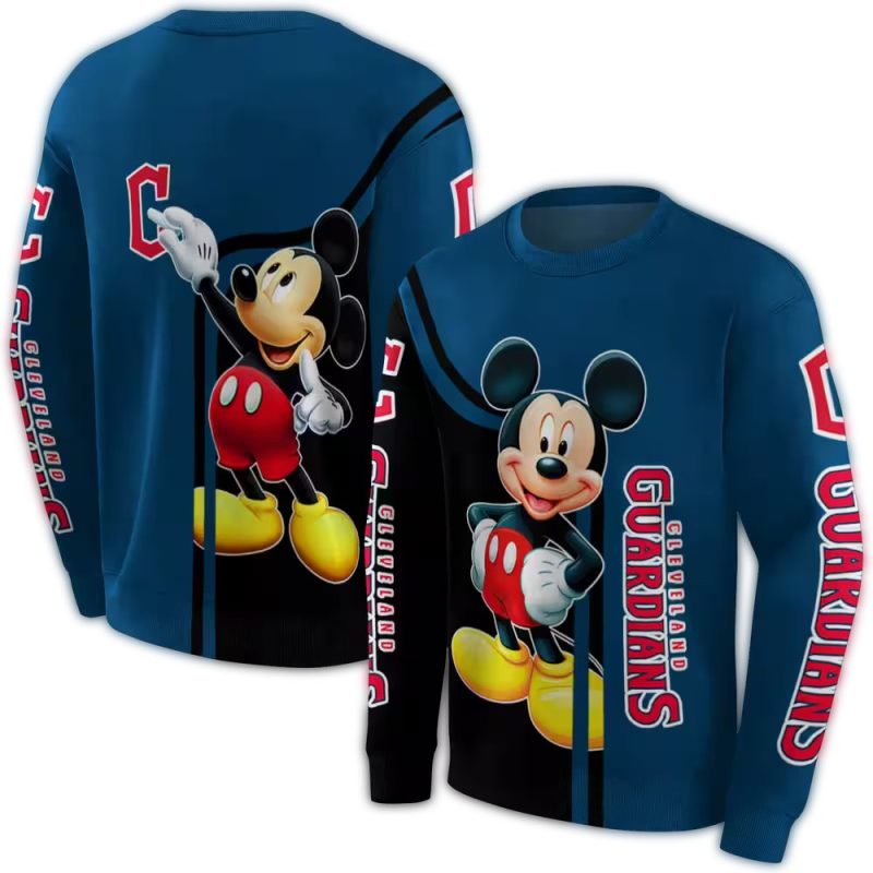 Cleveland Guardians Mickey Mouse AOP Hoodie 1