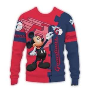 Cleveland Guardians Mickey Mouse Holiday Sweater - Festive And Fun Design