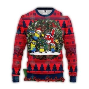 Cleveland Guardians Minions Christmas Tree Ugly Holiday Sweater