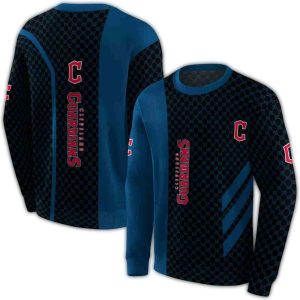 Cleveland Guardians All-Over Print Monogram Gc Pattern Sweatshirt