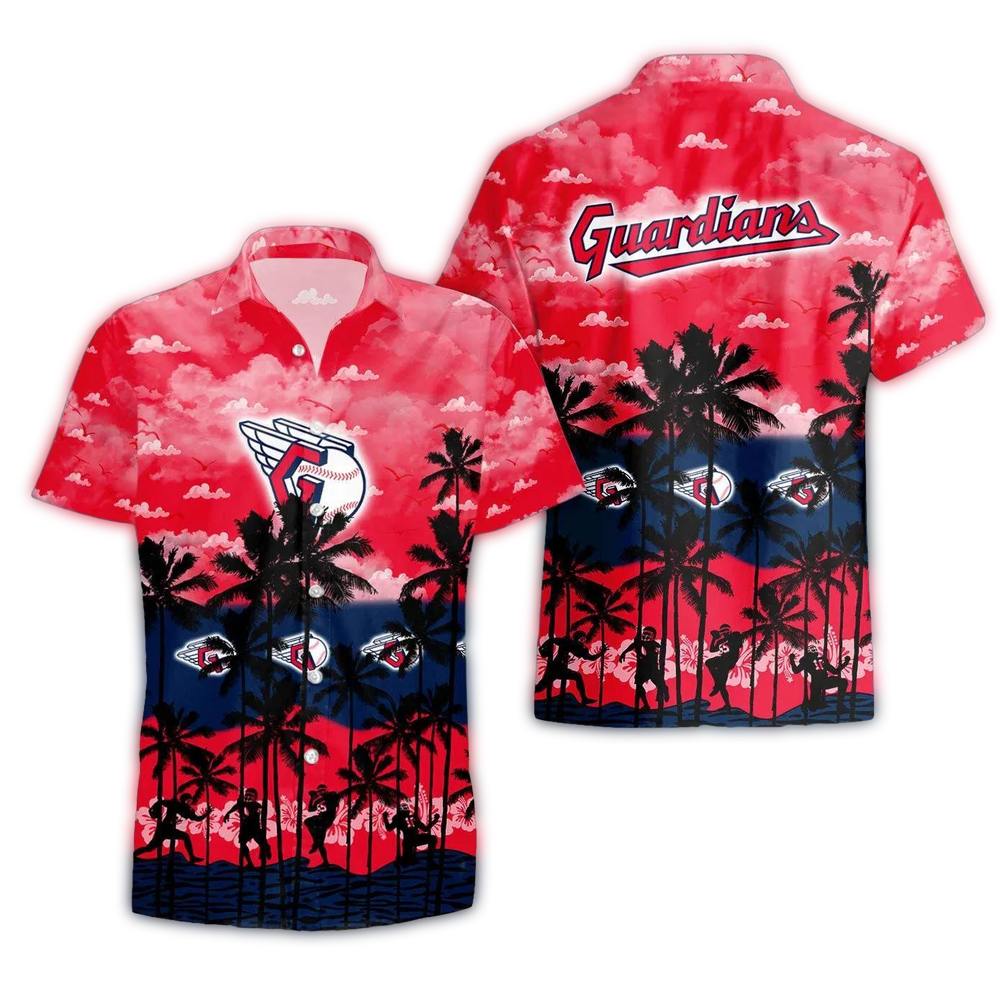 Cleveland Guardians Player Beach Coconut Tropical Vintage Hawaiian Shirt 1