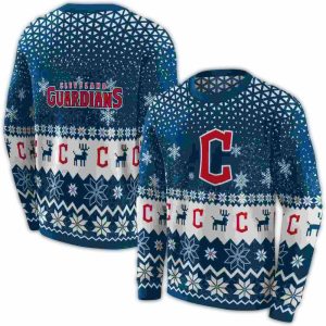 Cleveland Guardians Reindeer Print Sweatshirt For Holiday Cheer
