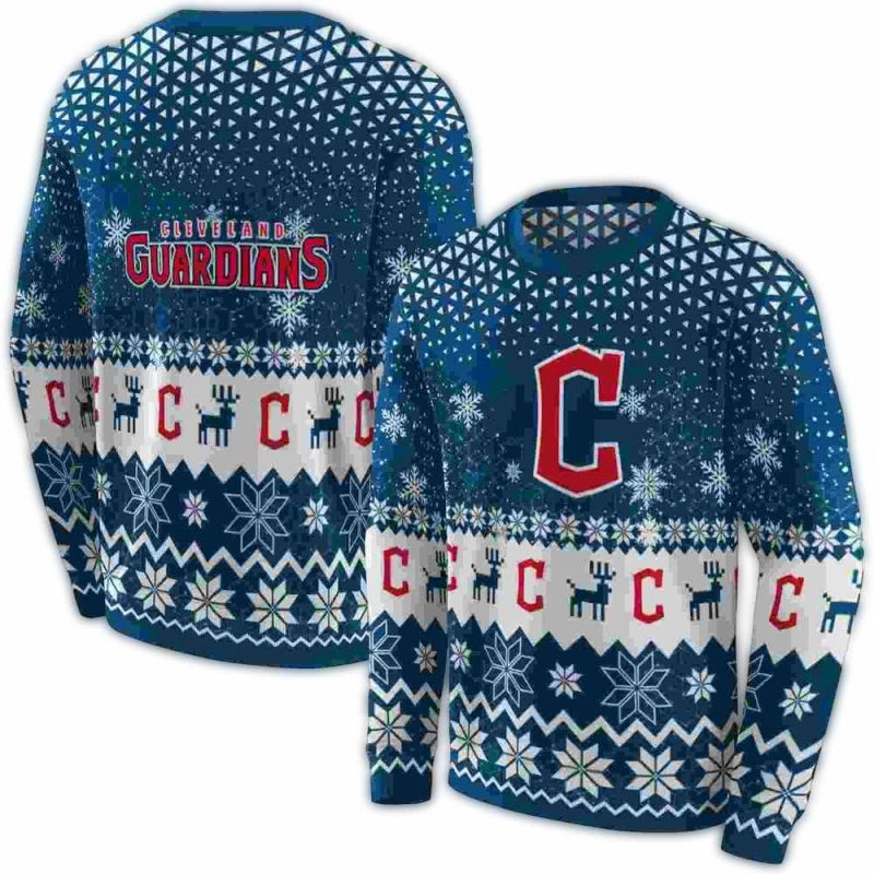Cleveland Guardians Reindeer Motif AOP Sweatshirt 1
