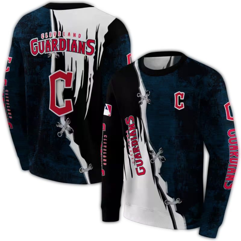 Cleveland Guardians Ripped Pattern AOP Sweatshirt 1