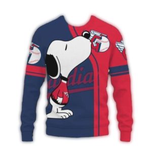 Cleveland Guardians Snoopy Character Holiday Sweatshirt