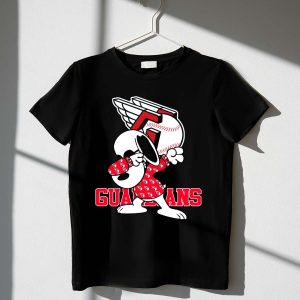 Cleveland Guardians Snoopy Dabbing Baseball T-Shirt For Fans