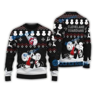 Cleveland Guardians Snoopy Snowmen Holiday Sweatshirt