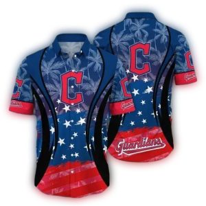 Cleveland Guardians Tropical Coconut Print Hawaiian Shirt For Men