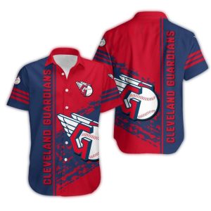 Cleveland Guardians Striped Hawaiian Shirt For Fans And Casual Wear