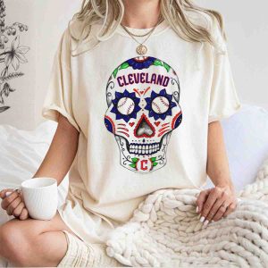 Cleveland Guardians Sugar Skull Tiny Turnip Baseball T Shirt