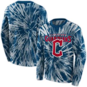 Cleveland Guardians Tie Dye Sweatshirt - All Over Print Design
