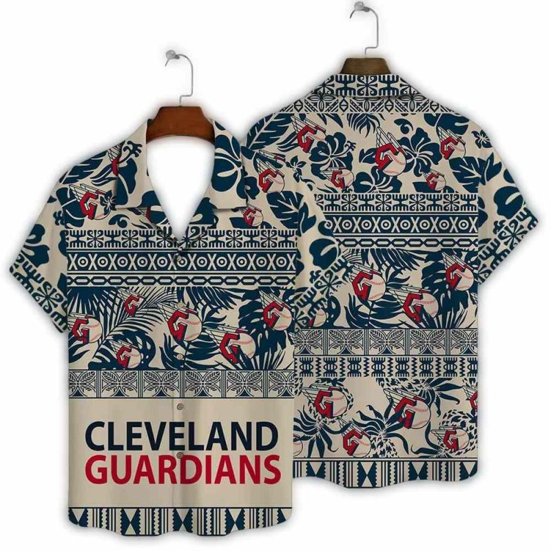 Cleveland Guardians Tribal Print Hawaiian Shirt 1
