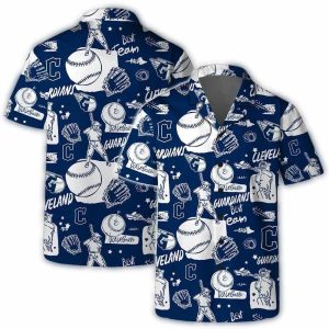 Cleveland Guardians Tropical Monochrome Hawaiian Shirt For Fans