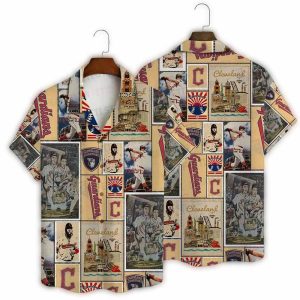 Cleveland Guardians Vintage Collage Hawaiian Shirt For Fans And Collectors