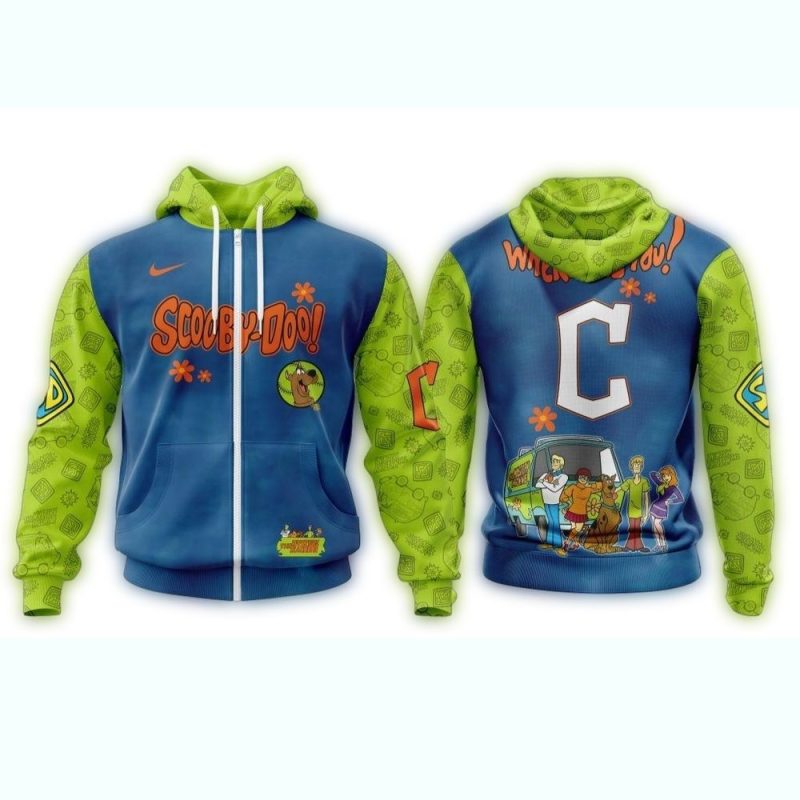 Cleveland Guardians X Scooby Doo AOP Hoodie 1