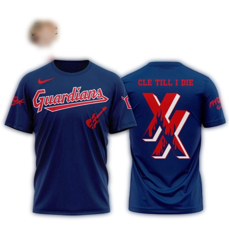 Cleveland Guardians x Machine Gun Kelly Cle Till Die 2025 AOP T Shirt 1