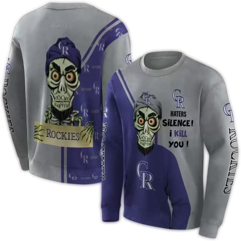Colorado Rockies Achmed Skull AOP Sweatshirt 1