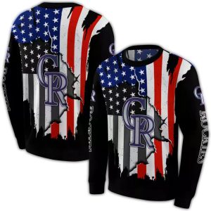 Colorado Rockies American Pride All-Over Print Hoodie For Fans