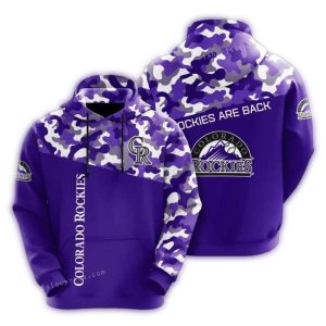 Colorado Rockies Camo All Over Print Hoodie - Stylish Fan Apparel