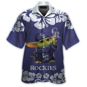 Colorado Rockies Baby Yoda Hawaiian Shirt For Kids - Fun And Stylish