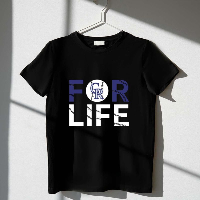 Colorado Rockies Baseball CR Logo For Life T Shirt t shirt 1 1