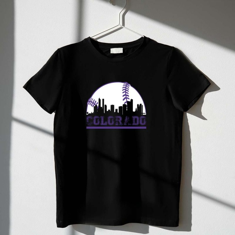 Colorado Rockies Baseball Skyline Lovers T Shirt t shirt 1 1