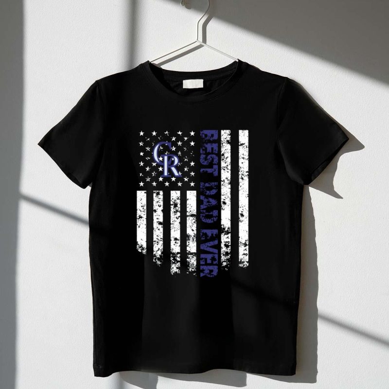 Colorado Rockies Best Dad Ever Flag T Shirt t shirt 1 1