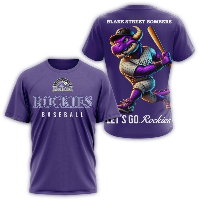 Colorado Rockies Blake Street Bombers Mascot AOP T Shirt 1
