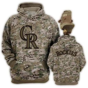Camo Print Colorado Rockies Hoodie For Stylish Fans