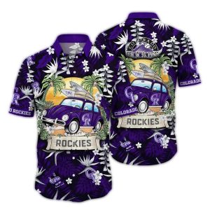 Colorado Rockies Hawaiian Shirt For Summer Camping Adventures