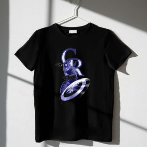 Colorado Rockies Captain America Shield Graphic T-Shirt For Fans