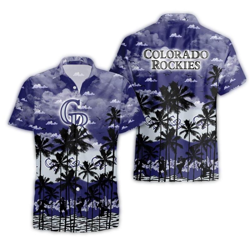 Colorado Rockies Cloudy Shoreline Hawaiian Shirt 1